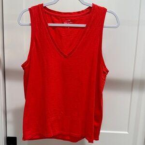 J. Crew Bold Red Sleeveless Tank Top